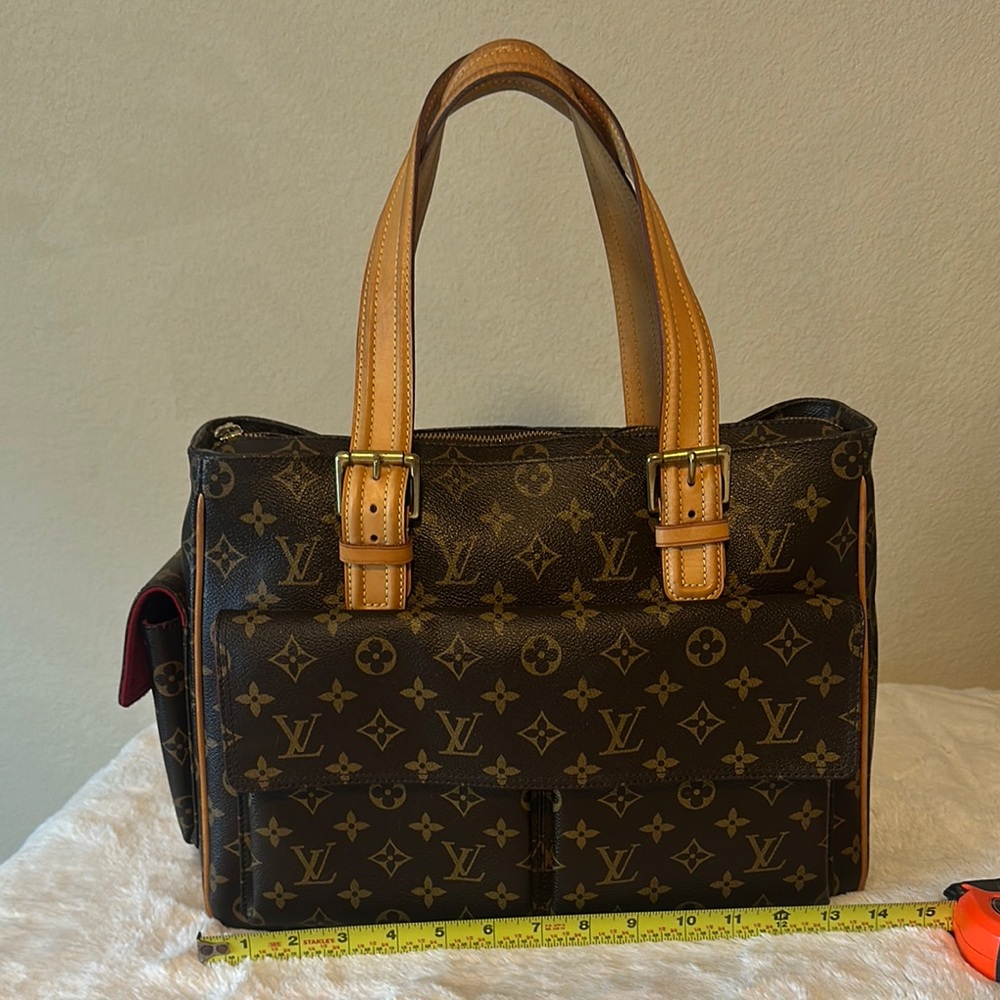 LOUIS VUITTON Multiplicity Brown Monogram Tote clean Authentic adjustable